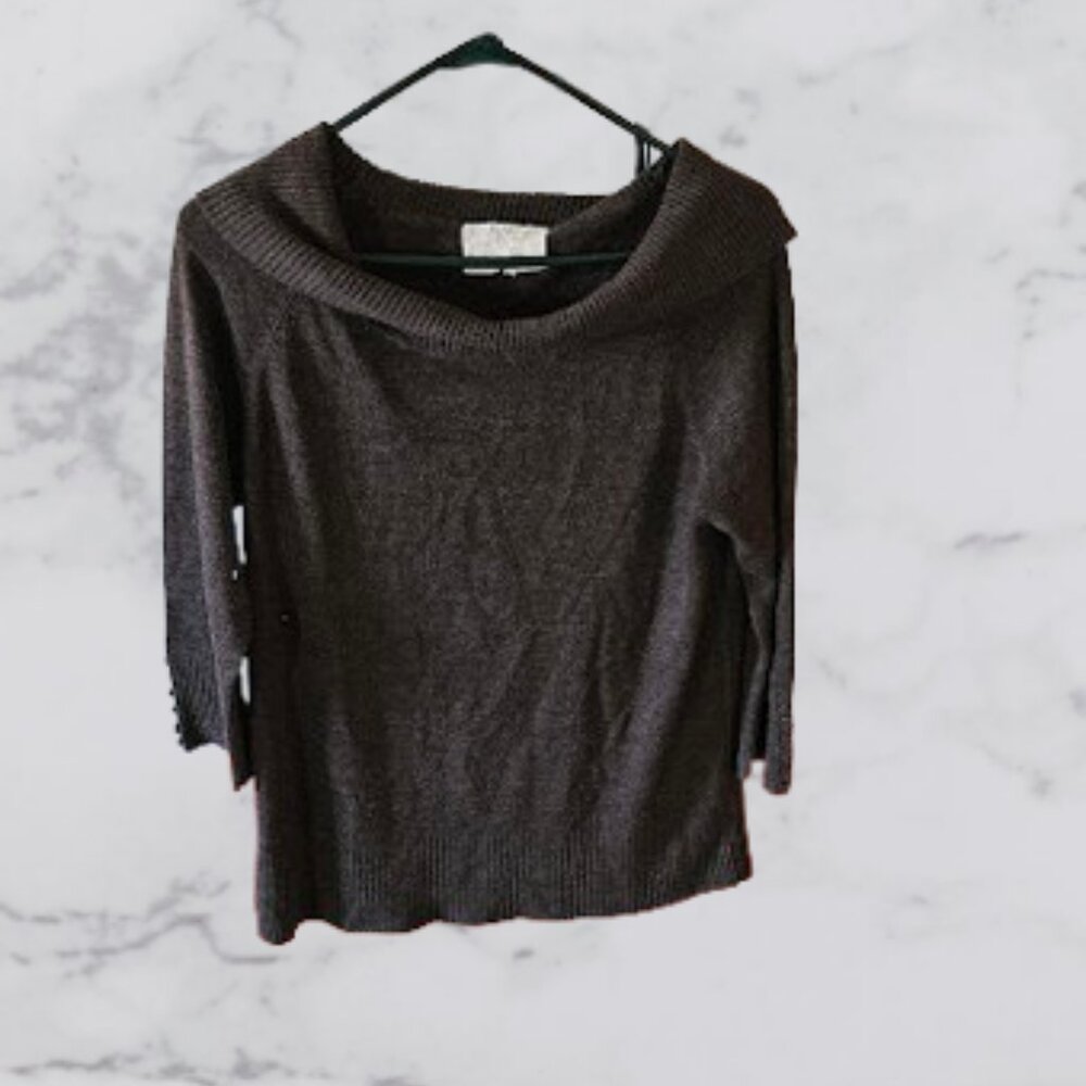 Debbie Morgan Women's Cowl Neck Sweater - Dark Brown